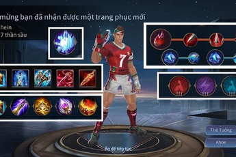 Liên Quân Mobile: Tổng hợp hướng lên đồ, bảng ngọc, Phù hiệu của 5 "cầu thủ bóng đá"