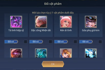 Liên Quân Mobile: Garena khuyến mãi 10 skin bậc S dưới dạng "chắc chắn rớt" sau 5 lượt Vẽ bùa