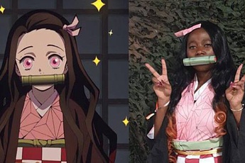 Kimetsu no Yaiba: Phiên bản cosplay Nezuko da màu gây tranh cãi dữ dội trên mạng xã hội
