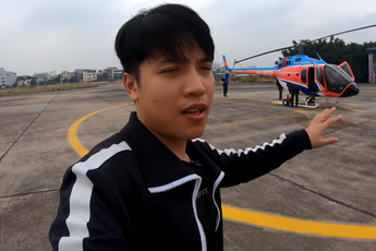 NTN chơi lớn, thuê hẳn trực thăng bay ngắm cảnh, người xem nhìn mà cảm thán "Chỉ biết ước"