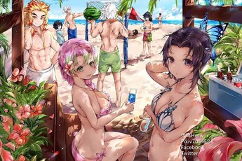 "Mùa đông không lạnh nữa" khi ngắm trọn bộ ảnh các mỹ nhân Kimetsu no Yaiba diện bikini sexy
