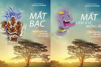 Chết cười với loạt ảnh chế Dragon Ball lấy cảm hứng từ poster phim Mắt Biếc
