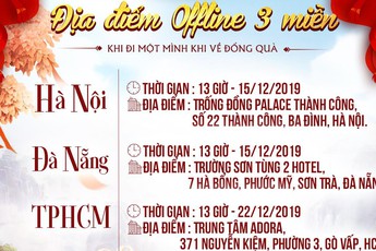 Tưng bừng sinh nhật 1 tuổi, BQT Tình Kiếm 3D công bố lộ trình BIG OFFLINE ba miền Bắc Trung Nam