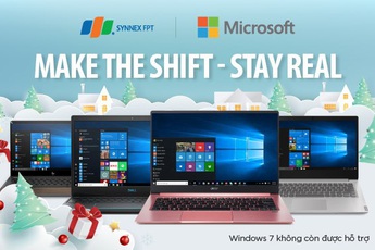 4 laptop tích hợp Windows 10 bản quyền cho mùa Giáng Sinh