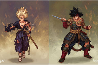 Loạt tranh siêu phẩm khi các nhân vật Dragon Ball vào vai lãnh chúa Samurai