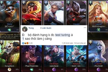 Thói xấu của game thủ Liên Quân Mobile VN: Có FREE tướng là mang "test" rank ngay