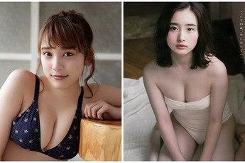 Ngơ ngẩn trước nhan sắc của hai người mẫu trẻ mới nổi có vòng một chuẩn mực nhất Nhật Bản