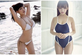 Chỉ cao mét rưỡi nhưng ngực thì quá khổ, hai cô nàng "nấm lùn" đang làm điên đảo làng người mẫu Nhật Bản
