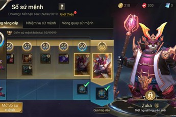 Liên Quân Mobile: Garena tặng FREE cả server 1080 điểm Sổ Sứ Mệnh, game thủ cày cấp xuyên đêm