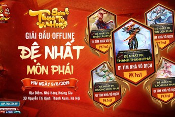 Giải solo Offline Thục Sơn Kỳ Hiệp Mobile ngày 9/6 sẽ có giải thưởng là 5 bộ trang sức trị giá tới 50 triệu VNĐ