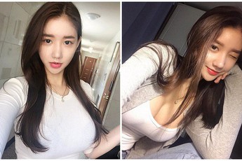Đứng hình trước vòng một khủng của hot girl Hàn Quốc, dáng đẹp như người mẫu