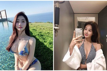 Nhan sắc của hai gái xinh trên mạng xã hội Hàn Quốc - thần vệ nữ khiến cánh đàn ông phải quỳ gối xin hàng