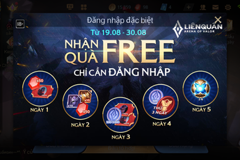 Liên Quân Mobile: Garena tặng FREE gần chục vé quay Kho Báu cho người chăm cày sự kiện