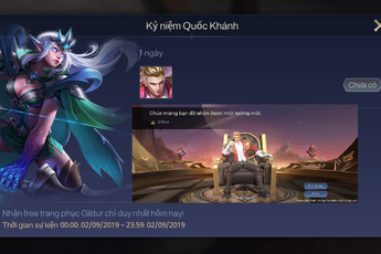 Liên Quân Mobile: Garena tặng FREE Gildur Học Đường chỉ trong ngày 2/9, game thủ lưu ý