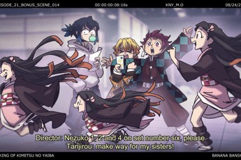 Chiêm ngưỡng loạt tranh của các nhân vật Kimetsu no Yaiba tại trường quay đầy vui nhộn
