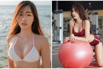 Gục ngã trước vòng một nảy nở của cô nàng hot girl "thể thao" nóng nhất Đông Nam á