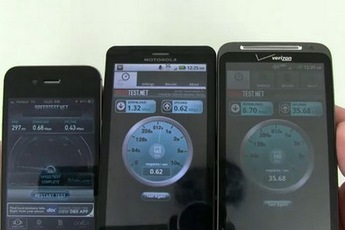 Motorola DROID 3, HTC Thunderbolt, iPhone 4 đọ khả năng duyệt web