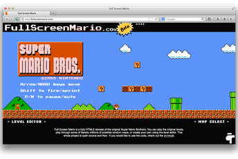 Chơi Super Mario ngay trên trình duyệt Web