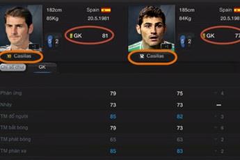 Tìm hiểu sự khác biệt giữa cầu thủ 2010 và 2012 FIFA Online 3
