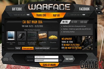 Cận cảnh bản cài Warface Việt Nam