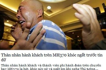 Cư dân mạng xót xa trước tin hành khách MH370 không sống sót
