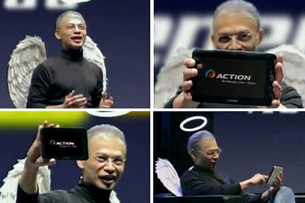 Steve Jobs "nhái" giới thiệu máy tính bảng ở Trung Quốc