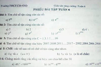 "Vã mồ hôi" với bài tập Toán của học sinh lớp 6 