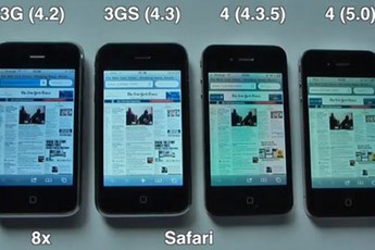 So sánh tốc độ iOS 5 với các phiên bản trước