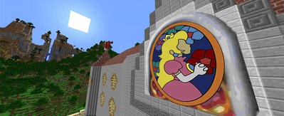 Tham quan tòa lâu đài đồ sộ của Super Mario 64 trong Minecraft