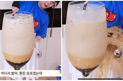 Học bà Tân Vlog làm trà sữa siêu to khổng lồ, nữ Youtuber người Hàn nhận cái kết đắng ngắt
