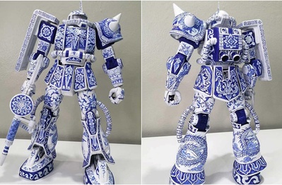 Làm hẳn mô hình Gundam bằng gốm sứ, nam thanh niên khiến CĐM trầm trồ, càng bất ngờ hơn khi biết lý do