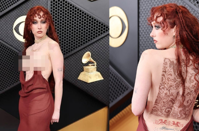 Thảm đỏ Grammy xuất hiện váy khoe thân phản cảm, nản nhất là cách che vòng 1 quá lố lăng