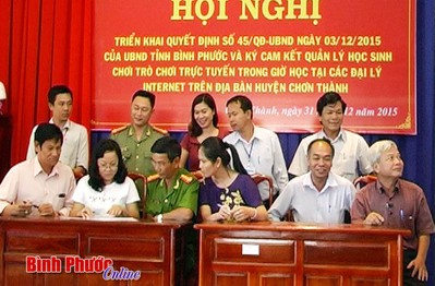 Chơn Thành ký cam kết quản lý học sinh chơi các game online