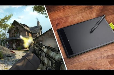 Dùng bảng vẽ truyện tranh để chơi Counter-Strike, chắc chắn đây là game thủ bá đạo nhất dải ngân hà