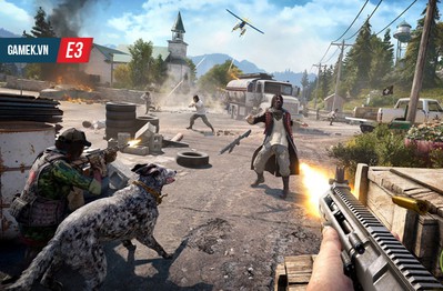 Far Cry 5: Cam đoan 100% đây là chú cún khôn nhất làng game, cắn địch cướp súng đem về cho chủ!