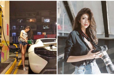 Lái siêu xe đi đổ xăng, hot girl sở hữu vòng một khủng nổi như cồn trên mạng, là mẫu người yêu lý tưởng của mọi game thủ
