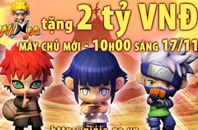 Webgame Ninja được đầu tư 2 tỷ VNĐ mỗi máy chủ