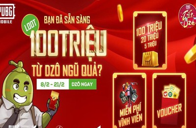 PUBG Mobile mạnh tay bày “Mâm ngũ quả” trị giá gần 5 tỷ mùa tết, “Dzô thì dzô, không dzô thì dzô”!