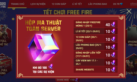 Free Fire: Garena hô hào tặng free Hộp Ma Thuật cho sự kiện Tết, game thủ lắc đầu ngán ngẩm vì phải "cày cuốc" quá nhiều!