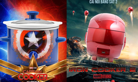 Chết cười khi thấy siêu anh hùng Marvel hóa "nồi cơm điện" nồi đồng cối đá