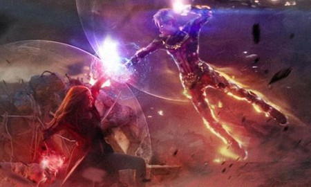 Bức ảnh tái hiện trận chiến giữa Captain Marvel vs Scarlet Witch- 2 nữ anh hùng mạnh nhất MCU gây xôn xao dư luận
