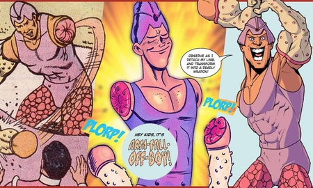 DC giới thiệu gia đình của Arm-Fall-Off Boy, siêu anh hùng vô dụng bậc nhất của hãng