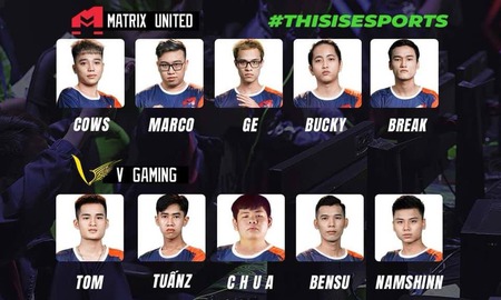 Sea-Invitational PUBG Mobile: V Gaming bổ sung đội hình cực chất lượng, Matrix United giữ nguyên 'dàn ngôi sao'
