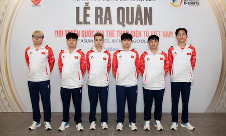 Toàn cảnh Lễ ra quân ASIAD 2026: Dấu ấn “Chớp Cam” trong màu áo Đội tuyển Quốc gia Thể thao điện tử Việt Nam