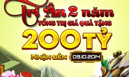 Một game online gửi quà 200 tỷ VNĐ cho game thủ Việt