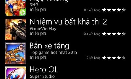 Game mới Ngộ Không Truyền Kỳ bất ngờ lên top 1 trên Windows Phone