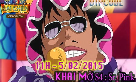 One Piece Đại Chiến tặng VIPCode nhân dịp khai mở server mới S4 – Sir.Pink