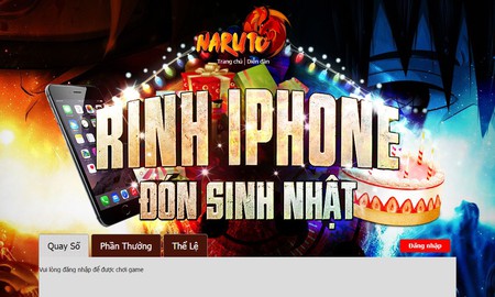 Naruto - Siêu Update mừng người chơi thứ 5 triệu, tặng ngay Iphone 6S và code khủng