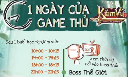 Game thủ Kiếm Vũ làm gì, ăn gì, chơi gì trong 24h?