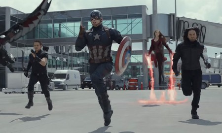Captain America: Civil War tiết lộ cảnh Captain, Scarlet Witch cùng Falcon phối hợp chiến đấu